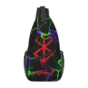 Anime Berserk Sling Bag Crossbody Sling Backpack Chest Bag Daypack Purses Shoulder Bag For Women Men Travel Hiking