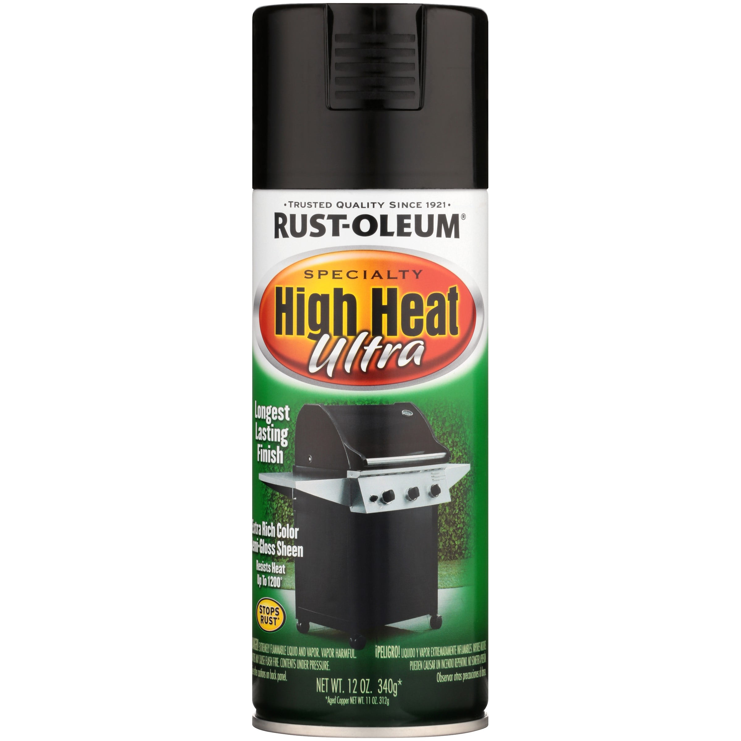 Bar B Que Black Rust Oleum Specialty High Heat Ultra Paint 12 Oz Walmart Com