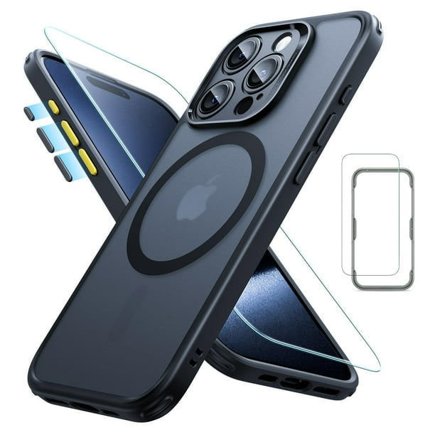 Set de fundas ESR para iPhone 15 Pro con protector de pantalla, color negro