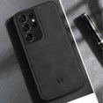 thumbnail image 2 of Mantto PU Leather Case for Samsung S21 Ultra, Retro Premium Luxury Slim Soft Non-Slip Grip Flexible Bumper Shockproof Full Body Protective Cover Phone Cases for Samsung Galaxy S21 Ultra, Black, 2 of 8