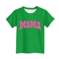 thumbnail image 4 of Zpanxa T-Shirts pour Tout-Petites Fille Imprimé Fête des Mères Col Rond Manches Courtes Haut Polyester Spandex 3-4 Ans, 4 of 5
