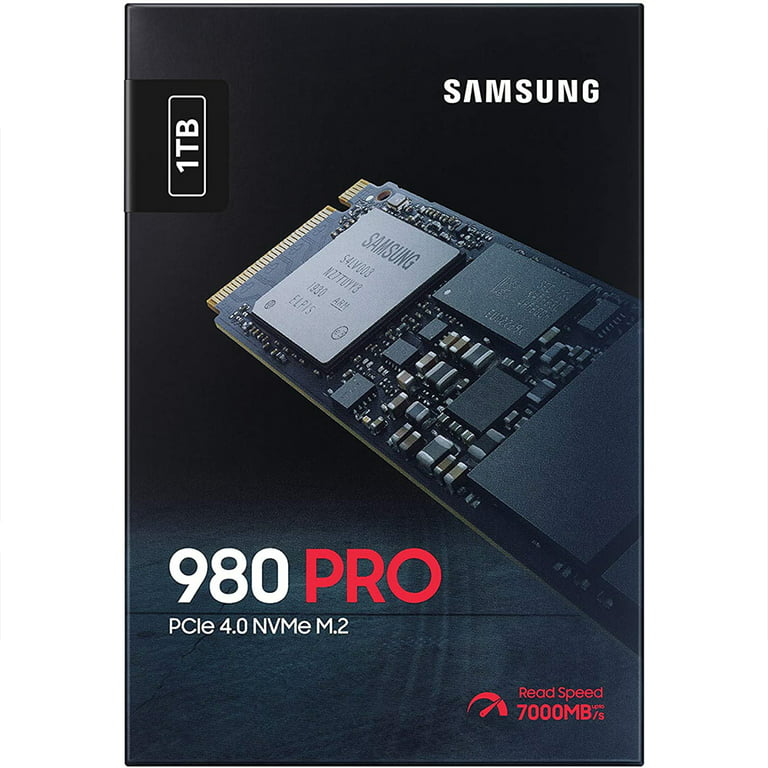 Samsung MZ-V8P1T0B/AM 980 PRO PCIe 4.0 NVMe SSD 1TB Bundle with 1 