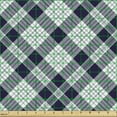 thumbnail image 2 of Ambesonne Navy Plaid Fabric by the Yard Upholstery, Simple Classic Fashion, 2 Yards, Blue Grey Sea Green, 2 of 5