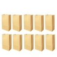 thumbnail image 4 of WHAMVOX Kraft Paper Bags 100Set Light Yellow Flat Bottom Expandable Side for Shopping Food Packaging General Consumers, 4 of 8