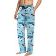 thumbnail image 5 of FREEAMG Shark Cotton Pajama Pant for Men, Super Soft Lightweight Lounge Pajama Bottoms Drawstring Sleepwear Pant with 2 Pockets, 5 of 7