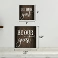 thumbnail image 2 of Be our Guest Rustic Looking Inspiration Farmhouse Wood Sign Wall Décor 12 x 12 Wood Sign B3-12120061057, 2 of 7