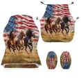 thumbnail image 2 of KUIFORTI Black Horse Gaming Chair Covers Slipcovers with Armrest Covers Dust Protection Durable Computer Chair Slipcover Set Universal Fit Gaming Chairs Protector, 2 of 7