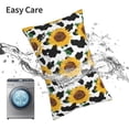 thumbnail image 4 of Goofa Cute Cow Print Sunflower B Print Plush Throw Pillow Case, Soft Velvet with Hidden Zipper, Decorative Cushion Cover for Sofa, Bed, Car, and Home Décor-16"x24", 4 of 4
