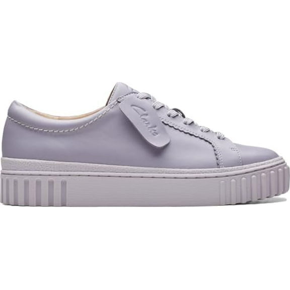Clarks Women's Mayhill Walk Sneakers, Lilac Leather, 7.5 M US