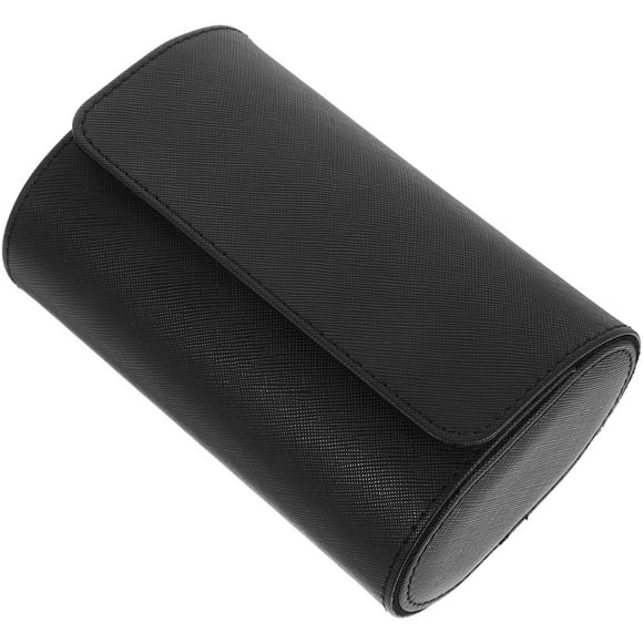 LOLIPPYY Watch Case Travel Black PU 1Pack Dust Proof Storage for Travelers