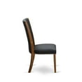 thumbnail image 5 of Pemberly Row 35" Fabric Dining Chairs in Walnut/Black (Set of 2), 5 of 6