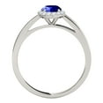 thumbnail image 3 of Aonejewelry 0.55 Ct. Ttw Diamond and Oval Shaped Tanzanite Ring in 10K White Gold, 3 of 4