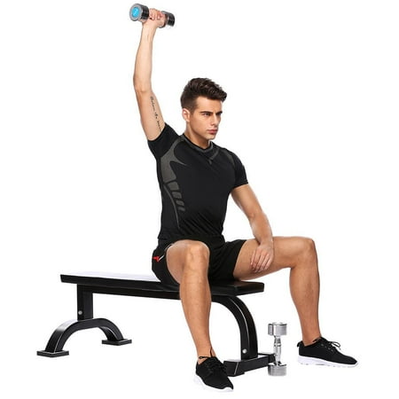 Extra Strength Flat Workout Bench Heavy Duty Equipment Padded Flat Weight Lifting Bench