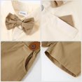 thumbnail image 5 of ZOEREA  Toddler Baby Boy Outfits Boys Gentleman Wedding Suits Set Summer Formal Short Shirt/Bowtie/Suspender 1-5T, 5 of 11
