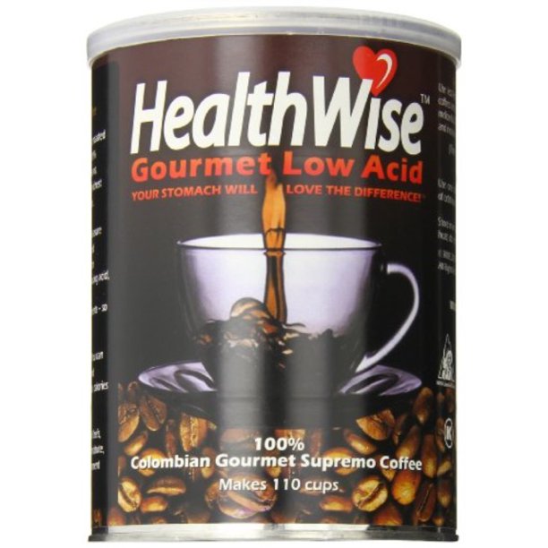 healthwise low acid coffee, 100 colombian supremo, 12 ounce Walmart