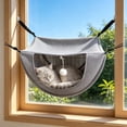thumbnail image 5 of Cat Cage Hammock, Hanging Soft Pet Bed for Kitten Ferret Puppy Rabbit or Small Pet, Breathable Mesh Hanging Bed for Pets, 2 Level Indoor Pet House for Summer, 5 of 6