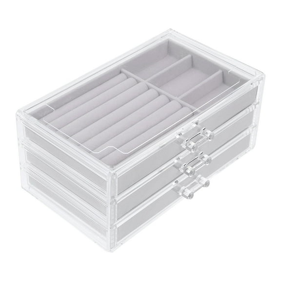 NIAIZEK Multi-Function Transparent Acrylic Jewelry Drawer for Desktop Storage and Display