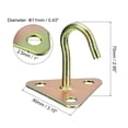 thumbnail image 2 of Uxcell Ceiling Hooks, Triangle Base Screw Top Mount Overhead Hooks, 4 Pack, 2 of 6