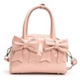 thumbnail image 1 of Bolso Hobo Elegante Tipo Cartera Lazo PU para Mujer Color Sólido Viajes Al Aire Libre, 1 of 9