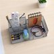 thumbnail image 3 of Inteprter Portabolígrafos de hierro Caja Diseño de rejilla Combinación Portabolígrafos Compartimento de almacenamiento Diseño Caja de almacenamiento Almacenamiento y organización del hogar Plata Inteprter HA025847-02, 3 of 6