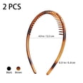 thumbnail image 2 of Diademas HUOGUO Diademas dentadas unisex de plástico x2, 2 of 5