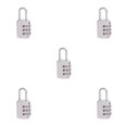 thumbnail image 2 of Langgg 3 Digit Combination Password Lock Alloy Cabinet Travel Luggage Padlock white 5Set, 2 of 5