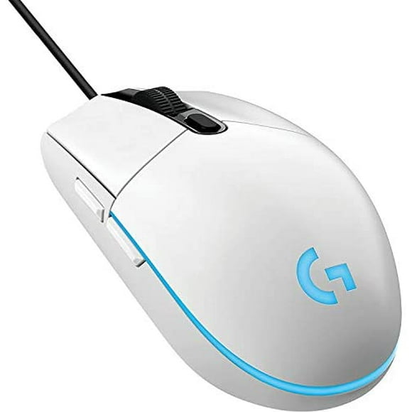 Mouse Gamer Logitech G  203 RGB Cableado Pc Mac -Blanco