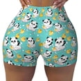 thumbnail image 2 of Rateoe Panda Bathing In The Bath Printed Power Workout Shorts for Women Tummy Control Squat Proof Ribbed Thick Seamless Scrunch Active Short-XX-Large, 2 of 8