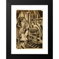 thumbnail image 2 of Carl Newman 14x18 Black Modern Framed Museum Art Print Titled - Abstract-Seated Figure, 2 of 5