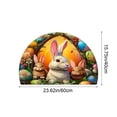 thumbnail image 3 of Aooww Easter Half Round Door Mat - Rabbit Ear Semicircle Welcome Mat for Garage, Patio & Home Decor,Seasonal Door Mats,Welcome Mat for Front Door / for Main Door,A,B,C,D, 3 of 6