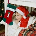 thumbnail image 2 of 18 Inches Monogram Christmas Stockings With Letters Large Soft Christmas Stockings Red Velvet With White Soft Plush Cuff For Christmas Xmas Tree Holiday Fireplace, 2 of 5