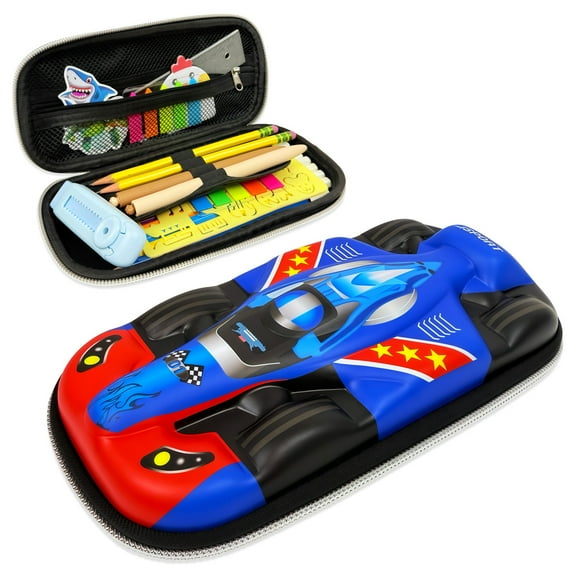 allydrew 3D Sports Car Hard Shell Pencil Case, EVA Pencil Storage Box for Stationery Tools