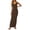 Coffee, variant on Women's Sleeveless Bodycon Maxi Dress, Scoop Neck Stretchy Tank Long Dress, Casual Summer Formal Party Dress for Daily Wear Date(Yellow/M)