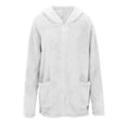 thumbnail image 5 of UngA Winter Jackets for Women Sherpa Lined Jacket Women Duffle Toggle Coat Hooded Fleece Jacket Jackets For Women White,XXXL, 5 of 7