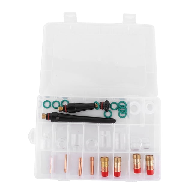 30 unids/set Kit de vasos de vidrio resistentes al calor 4#5#6#7#8#10#12# accesorios para soplete de soldadura TIG Jadeshay A