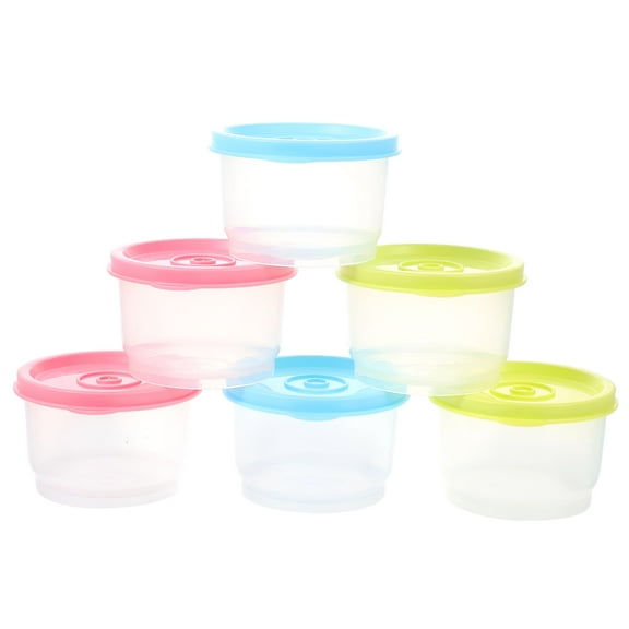 ACDANC 6pcs Baby Food Container Mini Food Storage Container Outdoor Sauce Boxes (Random Color)