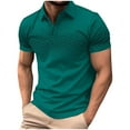 thumbnail image 3 of DDAPJ pyju Lightweight Polos for Men Trendy Printed Short Sleeve Collared Tshirt Summer Casual Sports Golf Shirt Summer Clearance Sales Army Green XXXL, 3 of 4