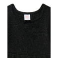 thumbnail image 2 of Wonder Nation Toddler Girls Square Neck Cozy Knit Dress, Sizes 12M-5T, 2 of 3