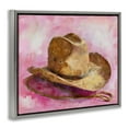 thumbnail image 3 of Stupell Industries Cowgirl Hat over Pink Gray Framed Floater Canvas Wall Art, design by LSR Design Studio, 3 of 9
