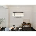 thumbnail image 3 of 6 Light Medium Chandelier In Homestead Style-17 Inches Tall And 30.5 Inches Wide-Textured Black Finish    -Traditional Installation Kichler Lighting, 3 of 8