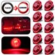 thumbnail image 1 of 10X 3/4 "12V 24V LED Luces de posición Camión Remolque Indicador de bala lateral redondo Rojo JAMW Sencillez, 1 of 5