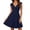 Navy, variant on A Line Dresses for Women Short Sleeve V Neck Mini Sundress Summer Causal Loose Dress, XL