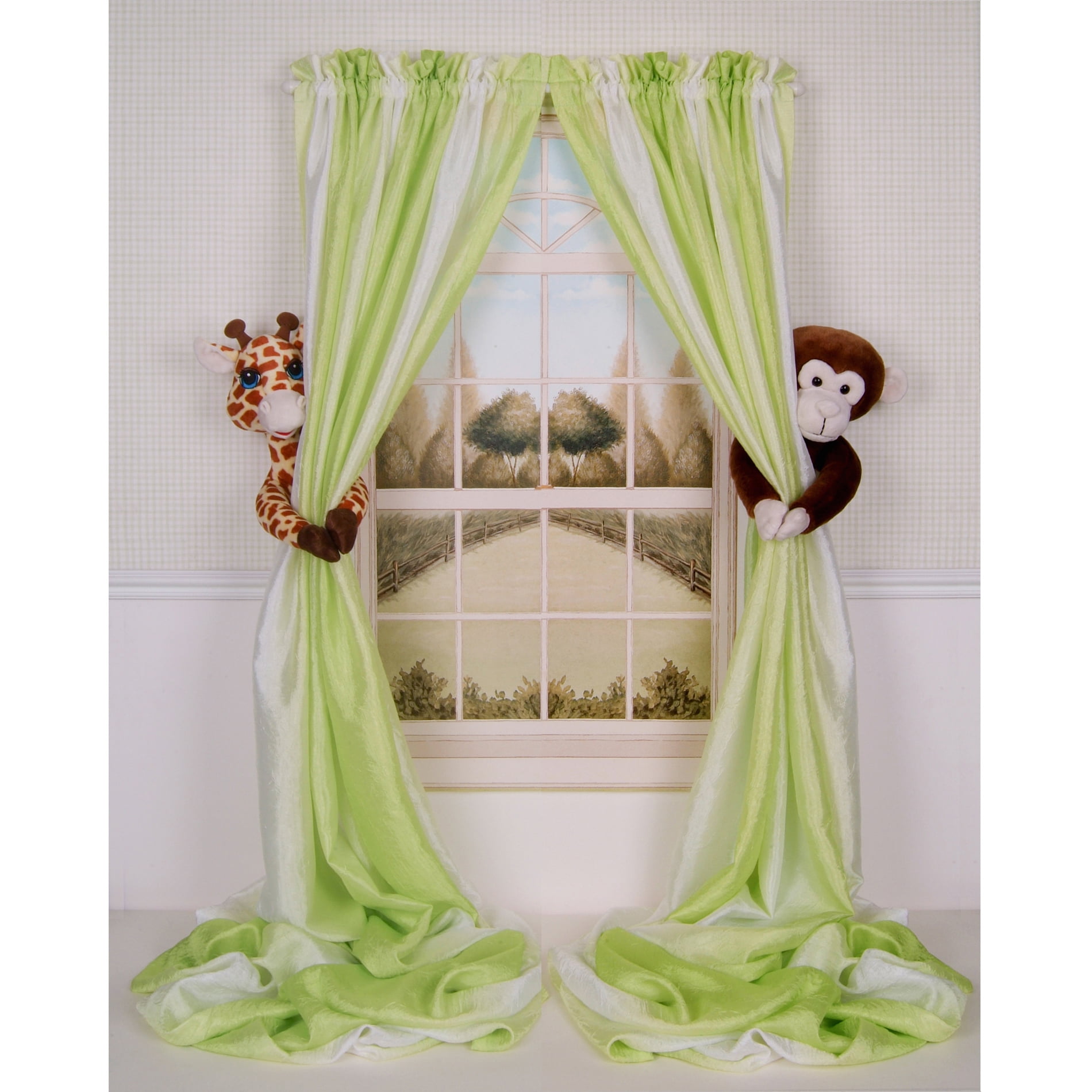 Curtain Critters Algfmy240510col Plush Safari Giraffe And Chocolate Monkey Tieback Collector Set Curtain Critters Algfmy240510col Plush Safari Giraffe And Chocolate Monkey Tieback Collector Set