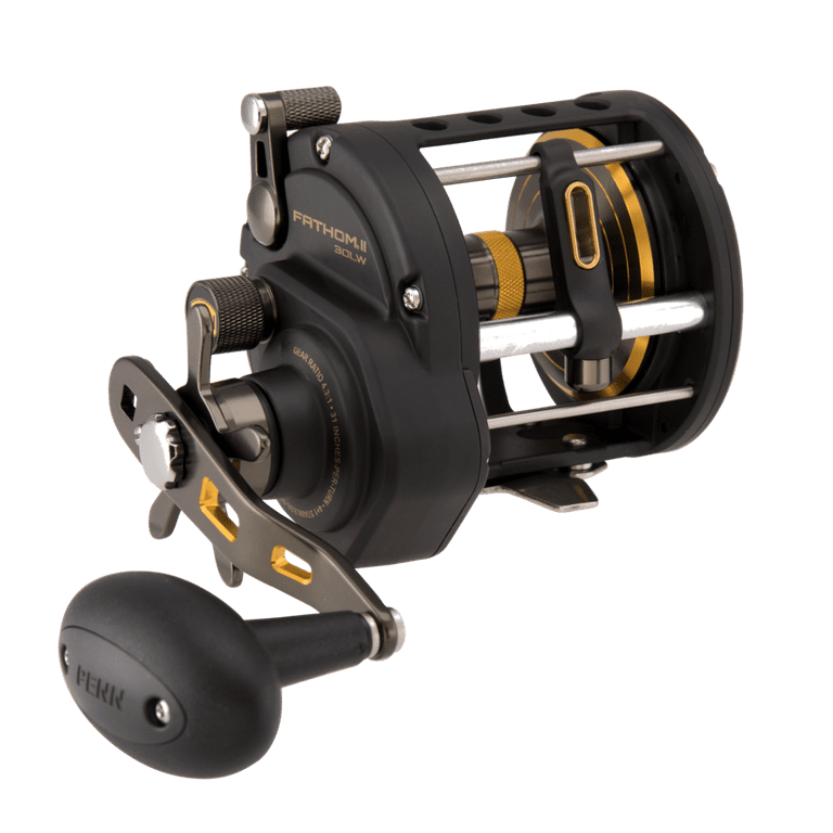 PENN Fathom Level Wind Conventional Reel, Size 50, Right-Hand
