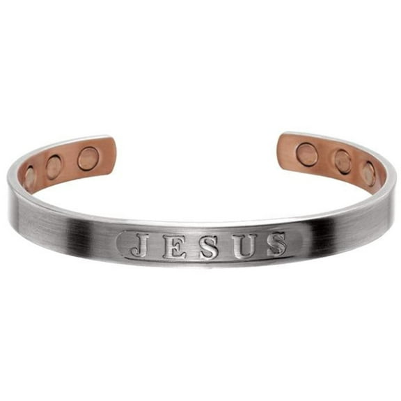 "Jesus" Copper Bracelet With Magnets