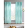 thumbnail image 2 of Turquoise Sheer Curtains 84 Inch Length 2 Panels Set for Living Room/Bedroom, Modern Abstract Art Ombre Striped Kitchen Curtains Grommet Semi-Sheer Curtains Drapes Voile Window Treatments 52"x84"x2, 2 of 7