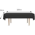 thumbnail image 2 of DecorRack 4 Plastic Tablecloths, 54 x 108 inch, Rectangular, Black, 2 of 6