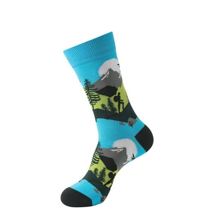 

Cartoon Cotton Crew Socks Fun Novelty Patterned Socks for Men Anti-Odor Comfort 1