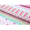 thumbnail image 7 of Cozy Line 5-Piece Pink Greta Polka Dot Flower Girl Cotton Reversible Quilt Bedding Set with Decorative Pillows, Twin, 7 of 7