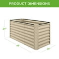 thumbnail image 4 of Best Choice Products 4x2x2ft Outdoor Metal Raised Garden Bed for Vegetables Flowers Herbs - Beige, 4 of 9